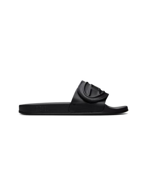 Diesel Black SA-Bloop Strap Pool Slides