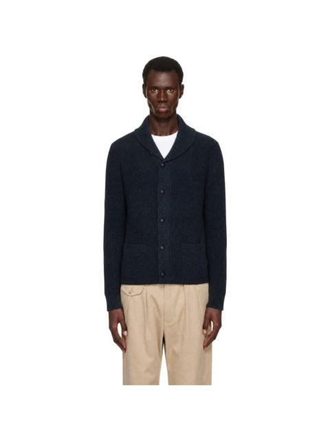 RRL by Ralph Lauren Navy Shawl Cotton Cardigan