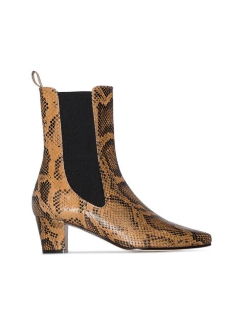 PARIS TEXAS python-print 50mm ankle boots