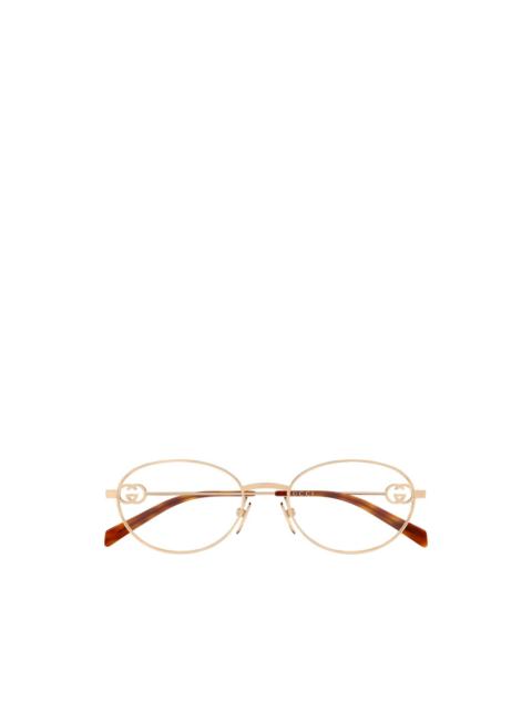 GUCCI Interlocking G oval-frame glasses