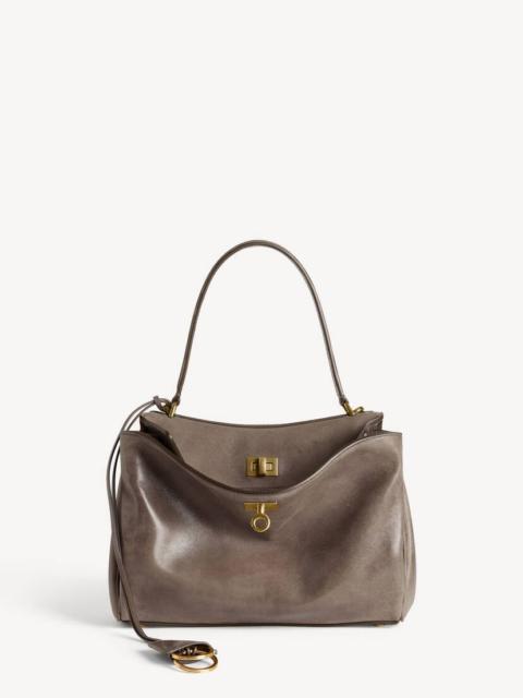 BALENCIAGA Women's Rodeo Handbag Small in Dark Noix