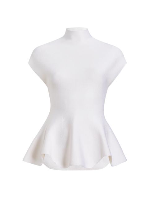 KHAITE Andra Knit Wool Top neutral