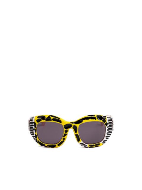 Kuboraum B2 Pop-Grotesque square-frame sunglasses