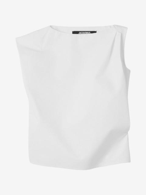 JACQUEMUS The Drap asymmetric sleeveless top
