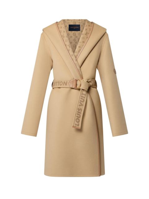 Louis Vuitton Signature Double Face Hooded Wrap Coat