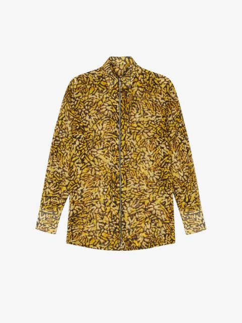 PRINTED SHIRT IN SILK WITH ZIP