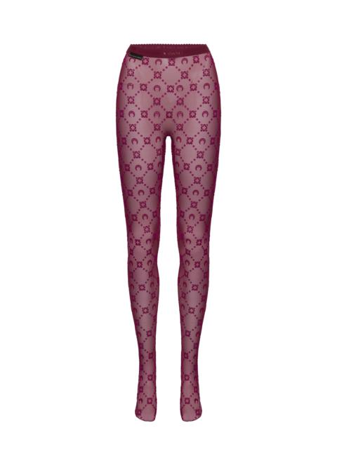 Marine Serre Moonogram Mesh Flock Tights
