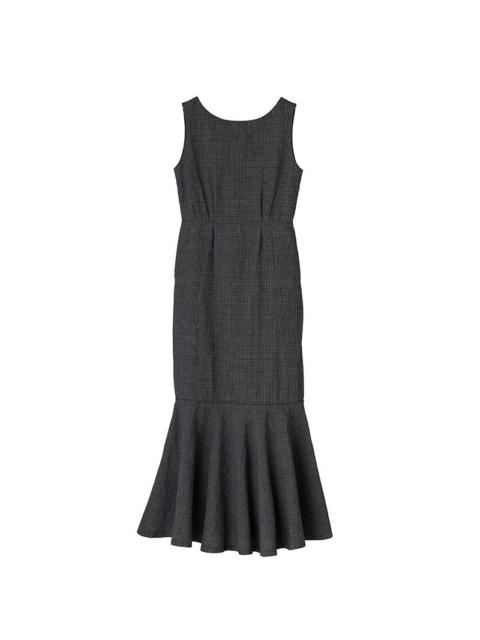 visvim ATHENA DRESS SANTOME CHECK W NAVY