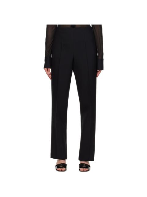 FERRAGAMO Black Creased Trousers