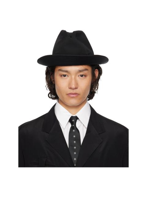 Yohji Yamamoto Black Wool Gabardine Fedora