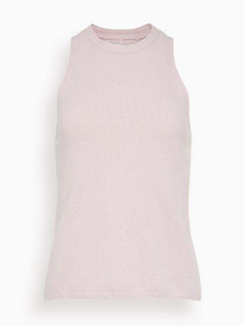 MARIA McMANUS Lingerie Stitch Racer Tank in Powder Pink