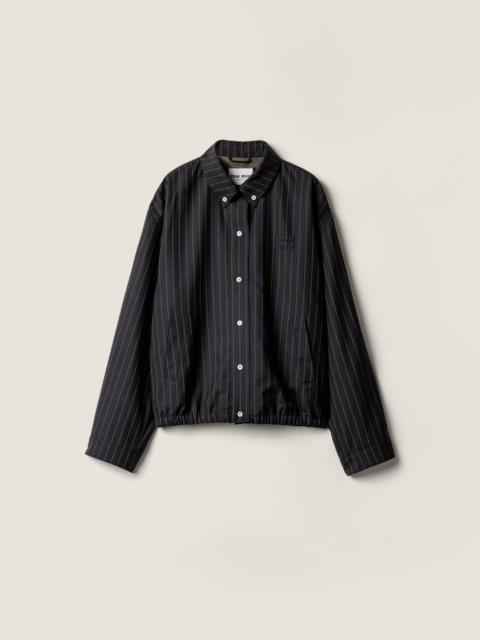Miu Miu Pinstriped blouson jacket