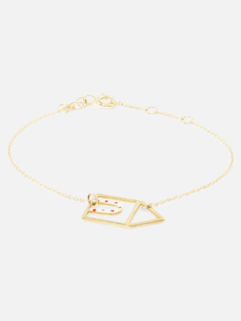 ALIITA Casita 9kt yellow gold bracelet with enamel