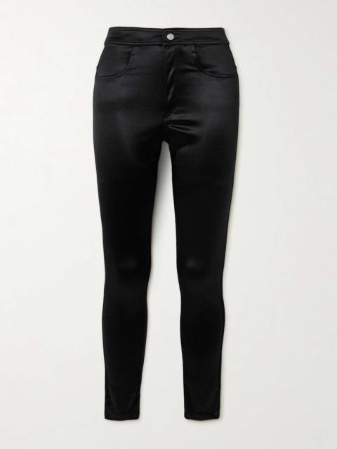 Isabel Marant Erna metallic stretch-satin skinny pants