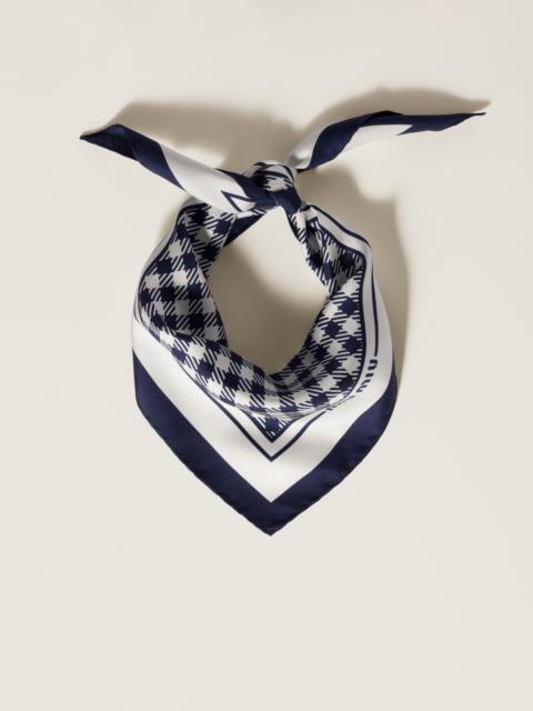 Miu Miu Printed silk twill scarf