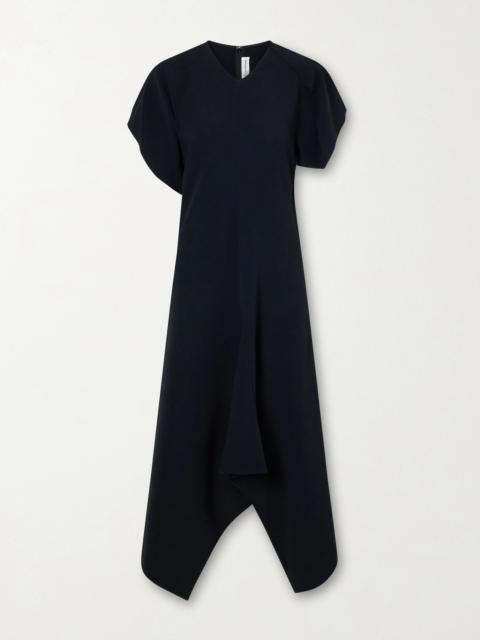 Victoria Beckham Draped Jersey Midi Dress