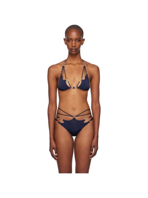 Agent Provocateur Navy Davine Bikini Top