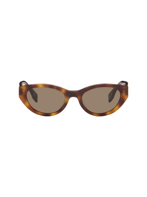 FENDI Brown Lettering Sunglasses
