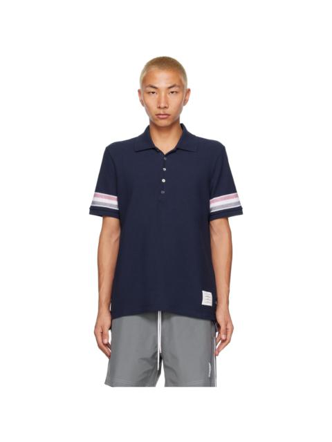 Thom Browne Thom Browne Textured Cotton Polo Shirt