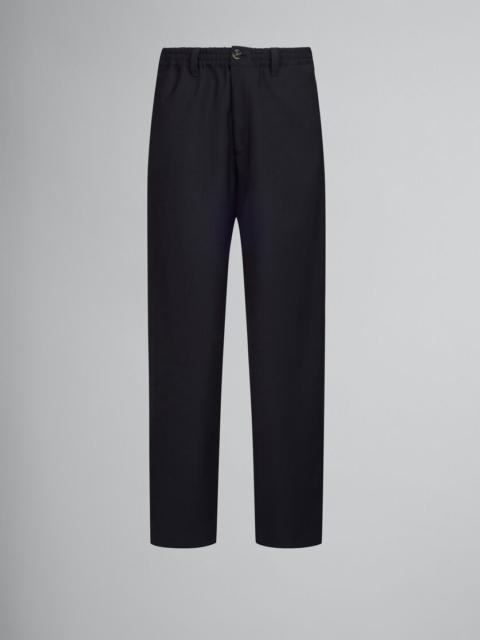 Marni BLACK TROPICAL WOOL TROUSERS