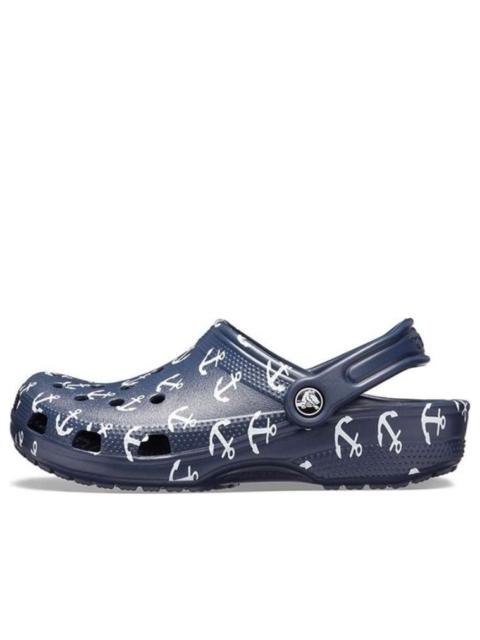 crocs Crocs Classic Clog Printing Sandals Deep Blue 206053-462