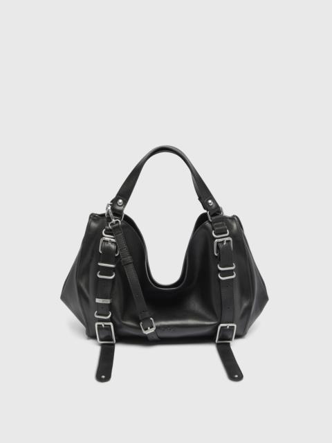 Diesel D-ONE-MEDIUM TOP-HANDLE BAG IN TREATED LEATHER