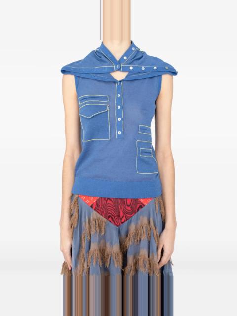 Kiko Kostadinov KREINER KNIT ROLLNECK - DENIM BLUE