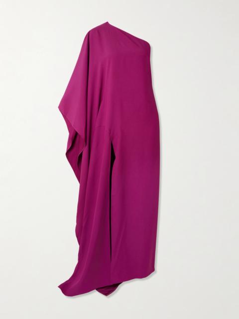 Taller Marmo Paloma Scarf-detailed One-shoulder Satin-crepe Maxi Dress