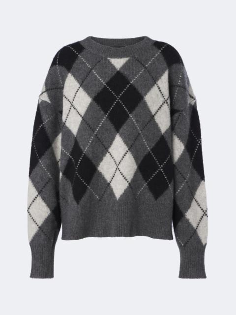 NILI LOTAN Donnika argyle cashmere and silk sweater