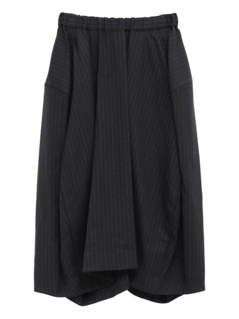 Comme Des Garçons pinstripe-print midi skirt