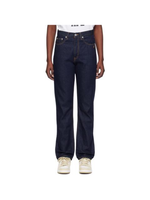 A BATHING APE® Indigo Embroidered Jeans
