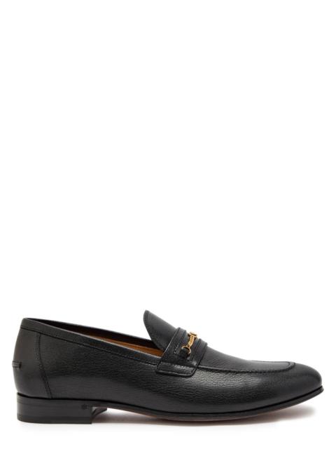 Valentino Garavani Vlogo Grained Leather Loafers