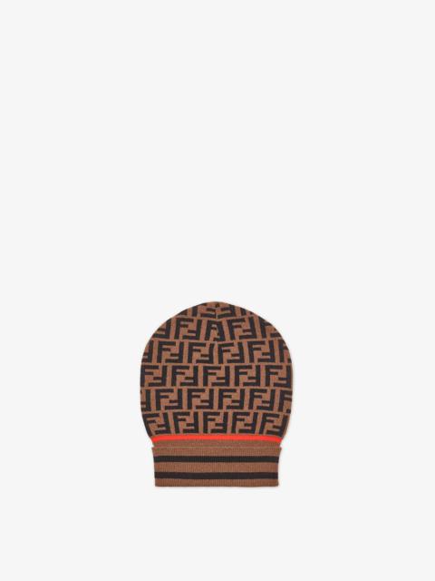 FENDI Brown hat in cashmere and wool