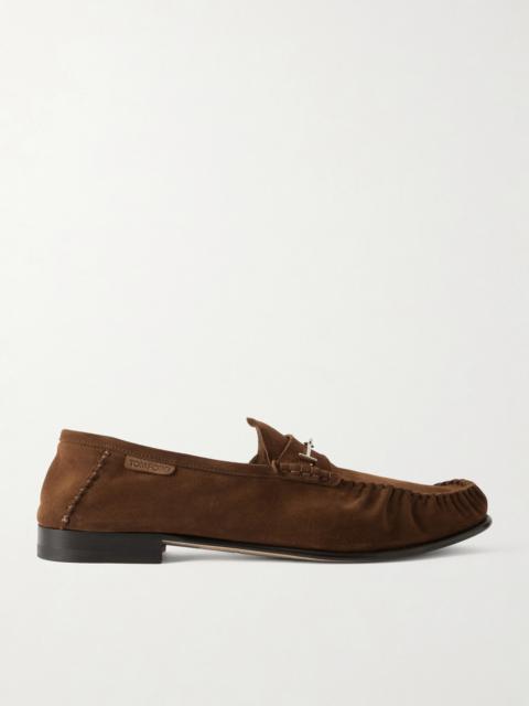 TOM FORD Ripley Embellished Suede Loafers