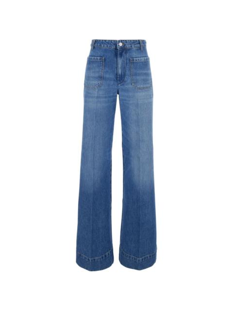 Victoria Beckham Alina patch-pocket wide-leg jeans