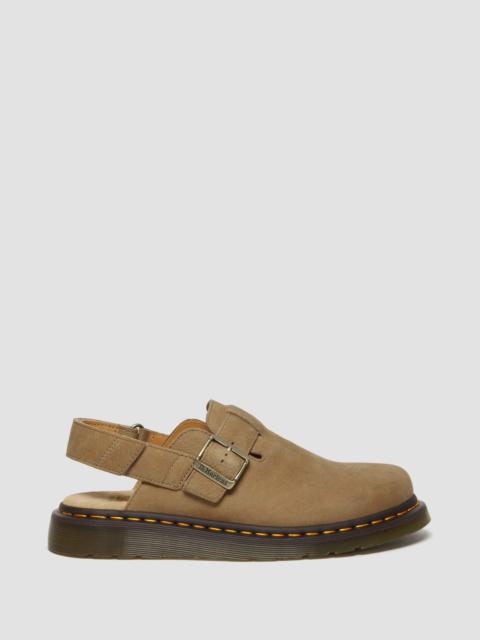 Dr. Martens Jorge II Tumbled Nubuck Leather Slingback Mules