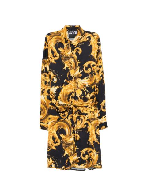 VERSACE JEANS COUTURE belted printed mini dress