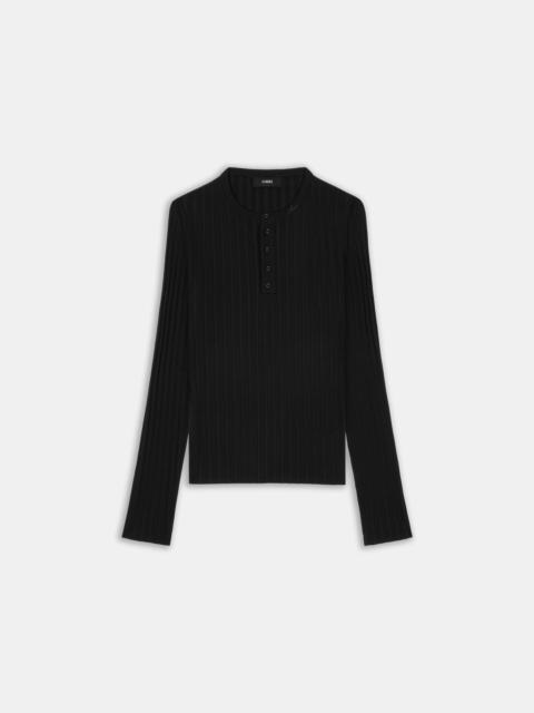 AMIRI AMIRI SCRIPT KNIT HENLEY