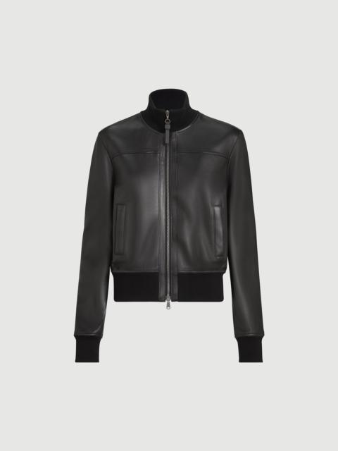Brunello Cucinelli Nappa leather outerwear jacket with monili