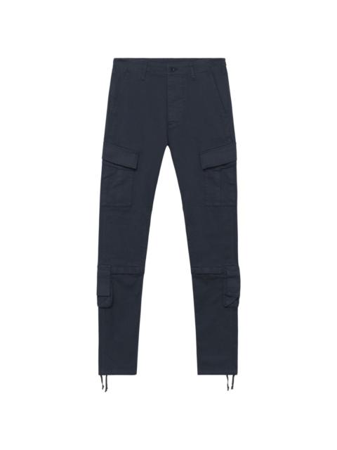 cotton straight-leg trousers