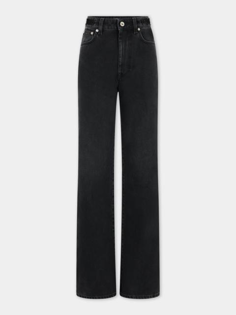 rabanne SIGNATURE BLACK JEANS WITH TONE-ON-TONE 1969 DISCS