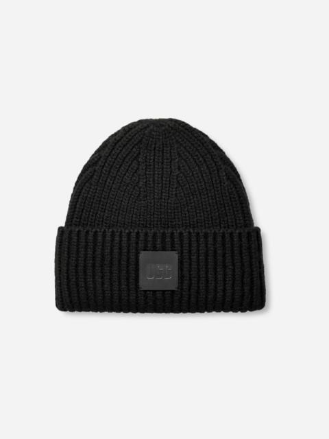 UGG ® Men's Chunky Rib Beanie Polyester Blend in Black