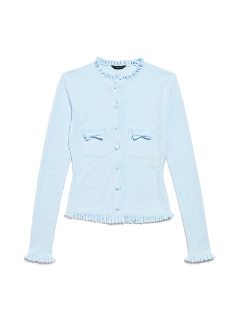 BALENCIAGA Women's Fitted Cardigan in Light Blue