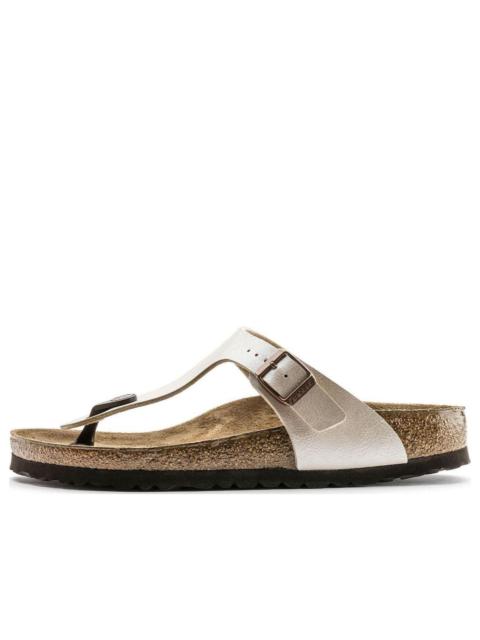 BIRKENSTOCK Birkenstock Gizeh Birko-Flor Graceful Narrow Fit Sandals 'Pearl White' 0943873