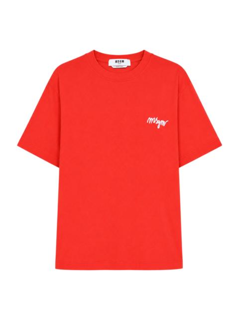 MSGM Brushstroke Logo T-Shirt