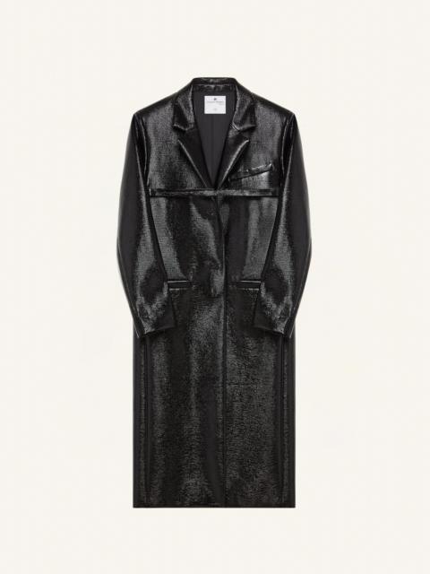 courrèges STRAP VINYL TAILORED COAT