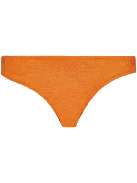 Vilebrequin Women Bikini Bottom Midi Brief Plumes Jacquard