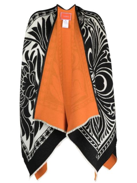 La DoubleJ Reversible felted wool blend poncho