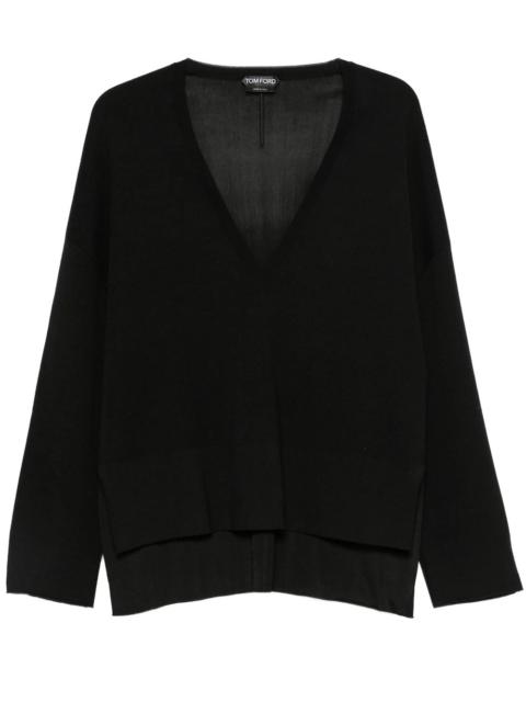 TOM FORD V-NECK CASHMERE AND SILK PULLOVER
