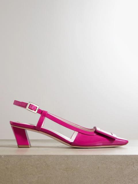 Roger Vivier 45 patent-leather slingback pumps Pink